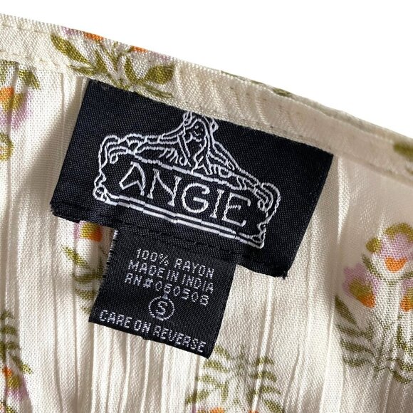 Angie Women's Border Print Dress Size S Boho Western Fairycore Floral - Picture 9 of 12